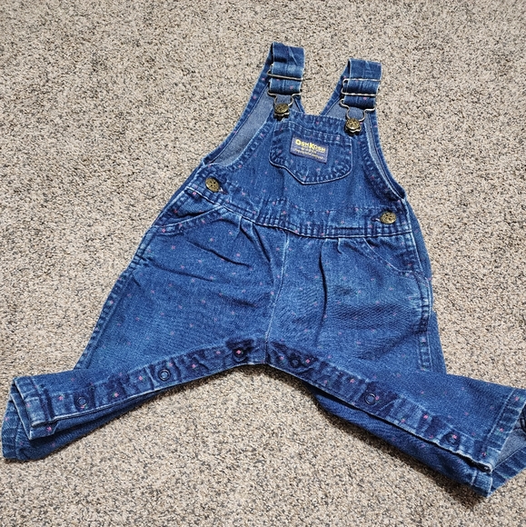 Vintage Oshkosh rosebud designs denim overalls - Picture 3 of 4